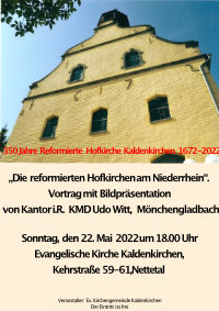 Die reformierten Hofkirchen am Niederrhein